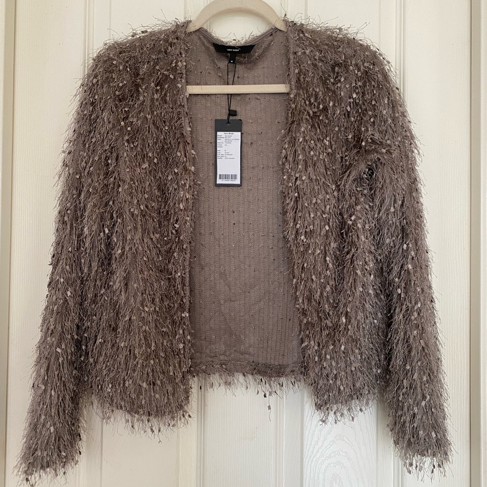 Vero Moda Textured Brown Cardigan